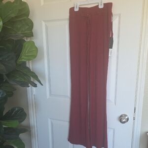 Carbon38 Rust Red Wide-Leg Pants